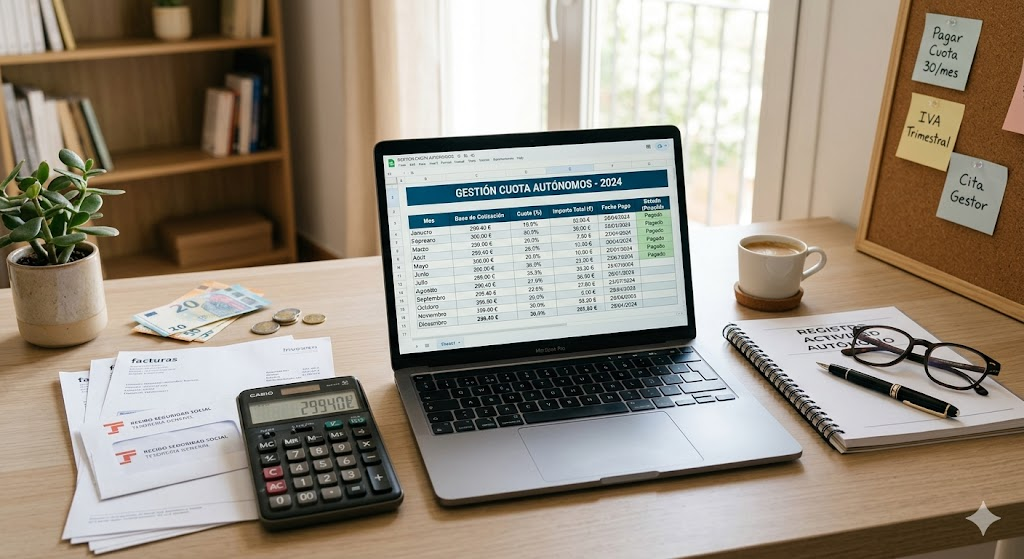 Herramientas de oficina para el cálculo de la cuota de autónomos